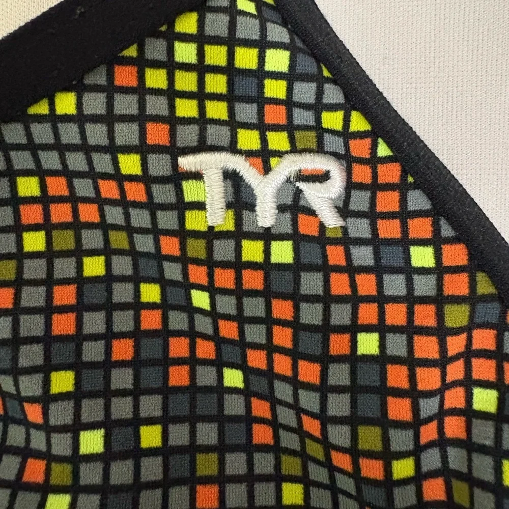 TYR Atomic Trinityfit One piece Swimsuit featuring Black with Neon Accents